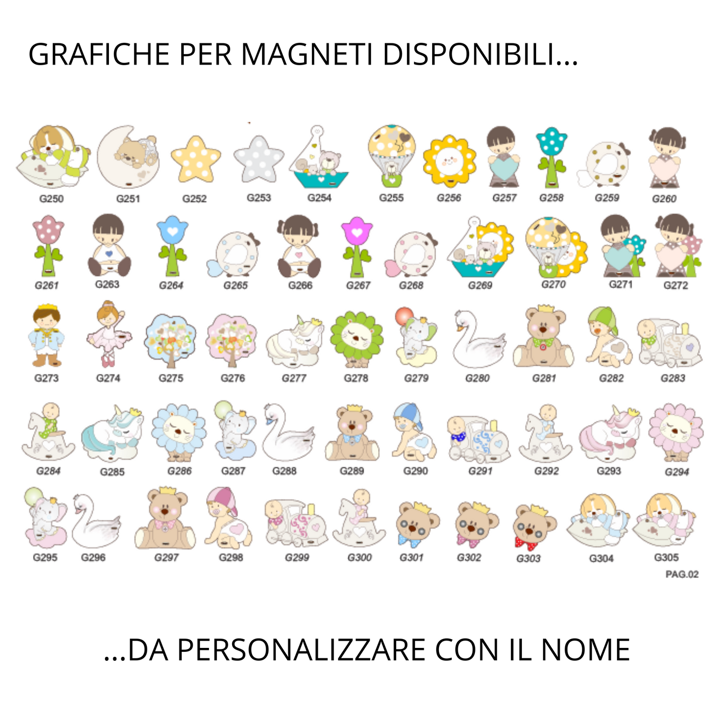 Sacchetto Nascita Portaconfetti con Calamita Personalizzata in Legno