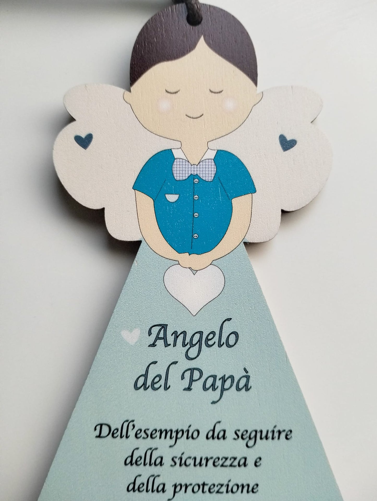 Angeli custodi in legno con frasi motivazionali – Addobbi natalizi e idee regalo