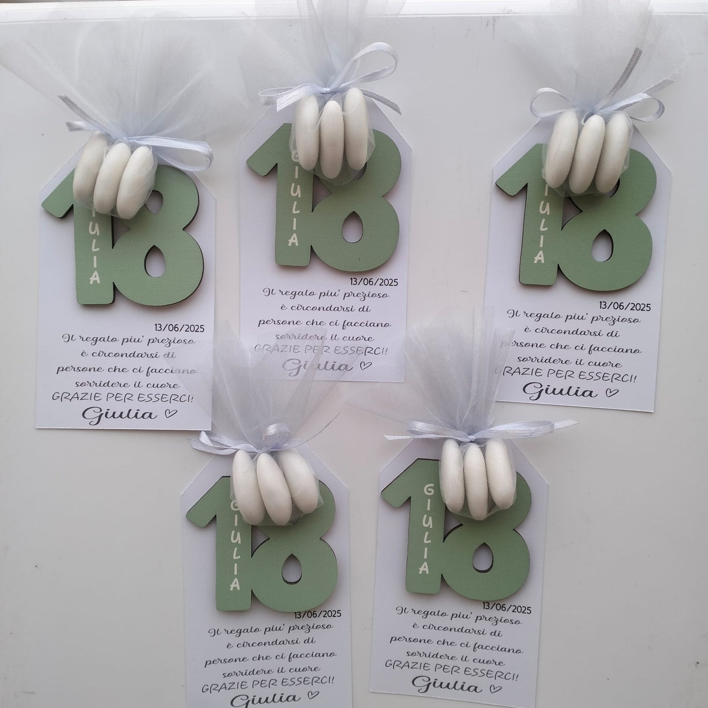Bomboniera 18 Anni Personalizzata, magnete nr 18