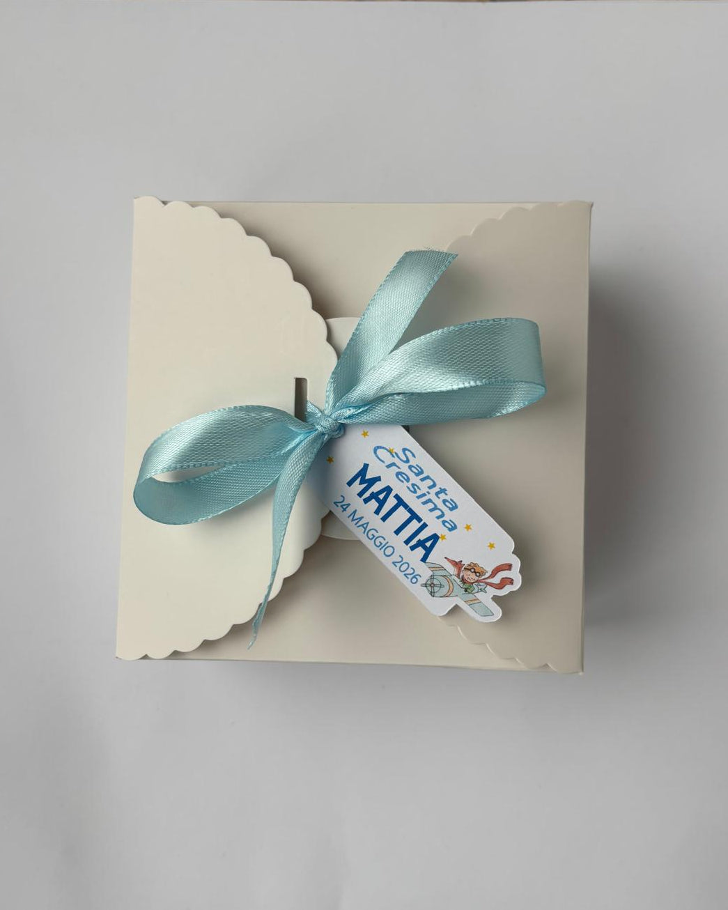 Bomboniera Tema Piccolo Principe con Calamita Cuore, Confetti e Matita Personalizzata