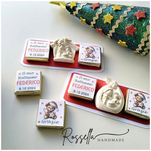 Bomboniere Natalizie con cioccolatini personalizzati