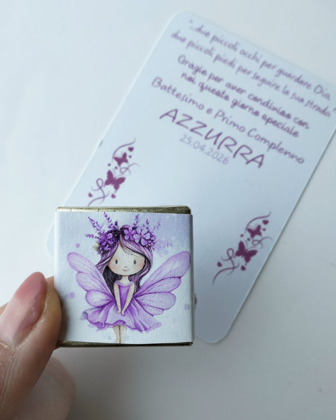 Segnaposto Tema Farfalle con Cioccolatino personalizzato