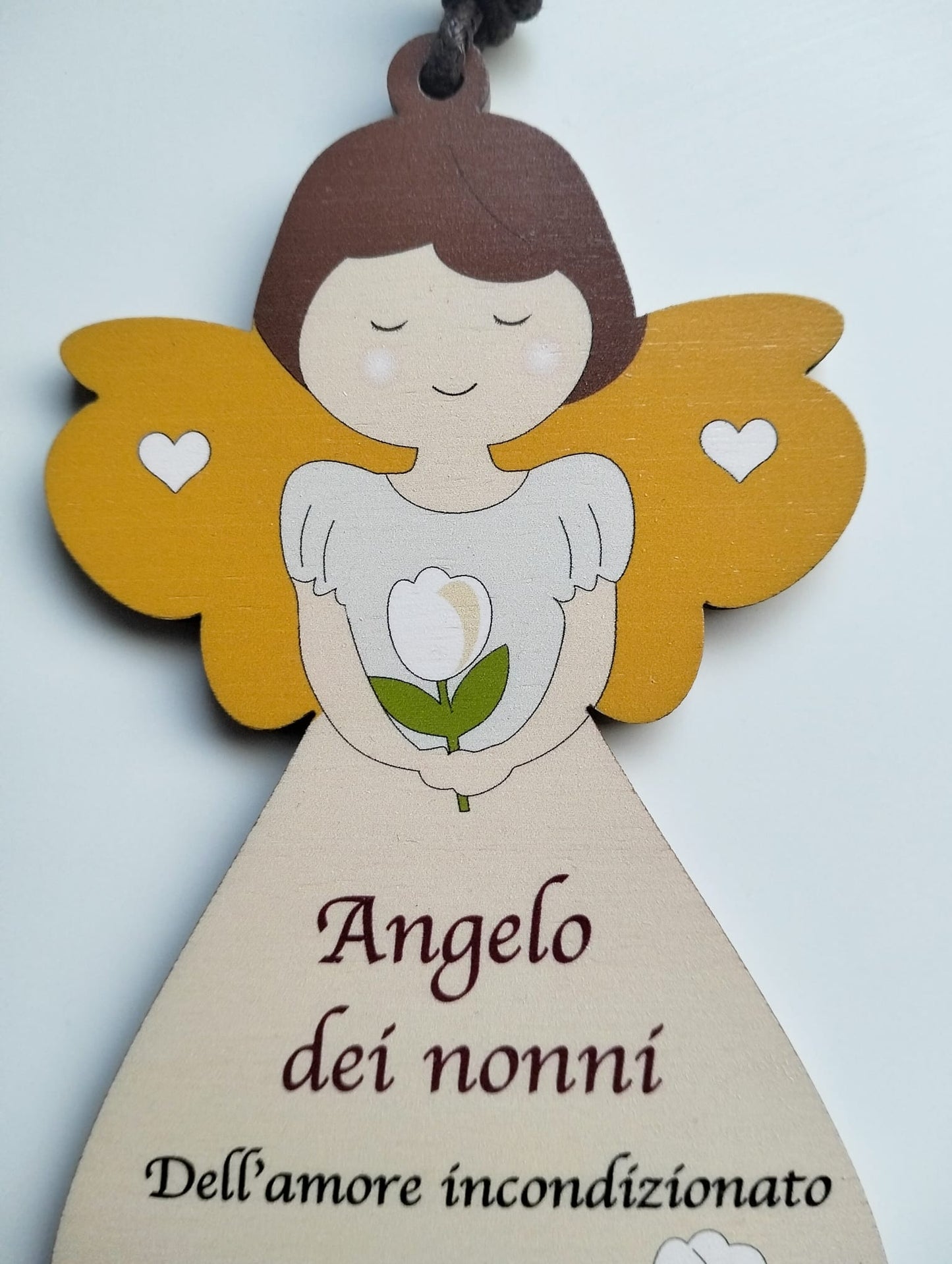 Angeli custodi in legno con frasi motivazionali – Addobbi natalizi e idee regalo