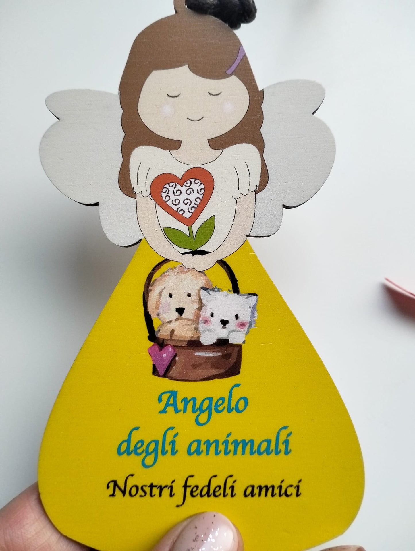 Angeli custodi in legno con frasi motivazionali – Addobbi natalizi e idee regalo