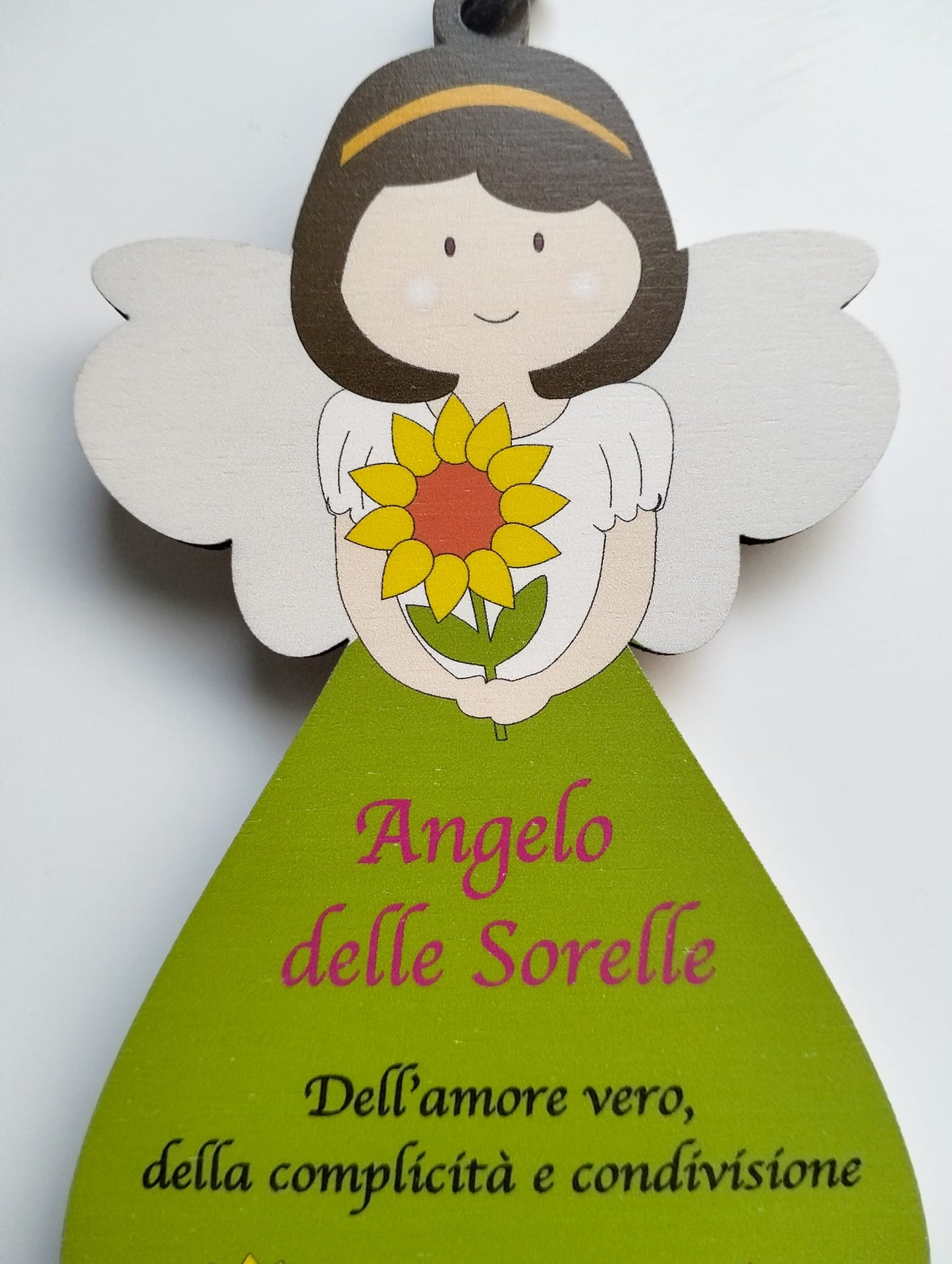 Angeli custodi in legno con frasi motivazionali – Addobbi natalizi e idee regalo