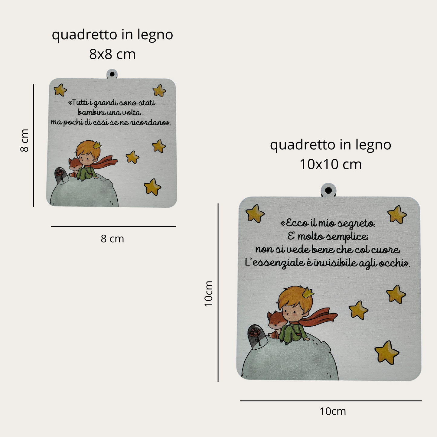 Quadretti in Legno con Frasi del Piccolo Principe – Emozioni da Regalare