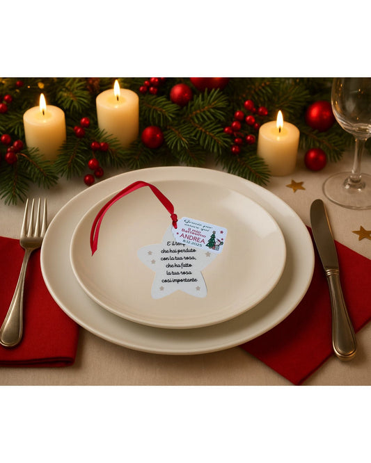 Segnaposto Battesimo Natalizio in Legno – Stelline con Frasi Motivazionali