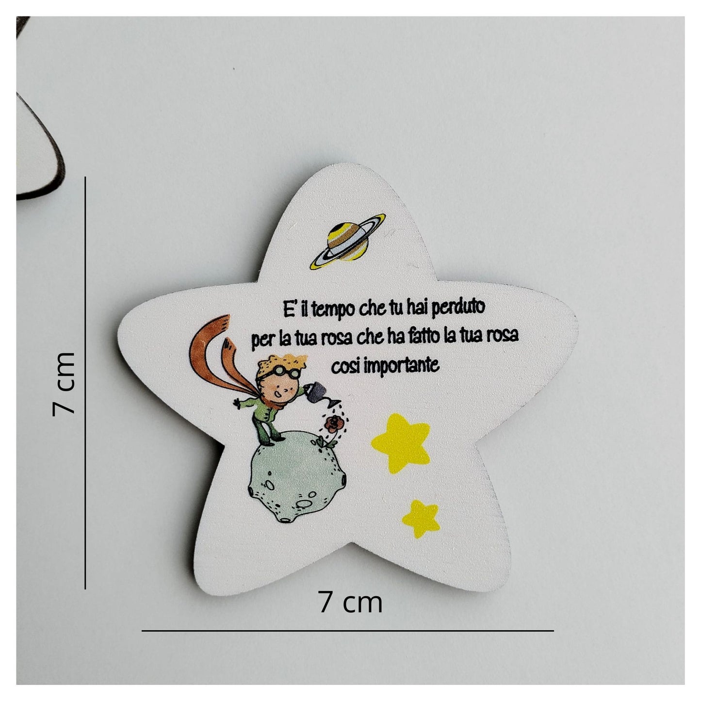 Stelline in legno con Frasi Motivazionali – Magneti Il Piccolo Principe – Bomboniere, Segnaposto, Regalo Fine Anno