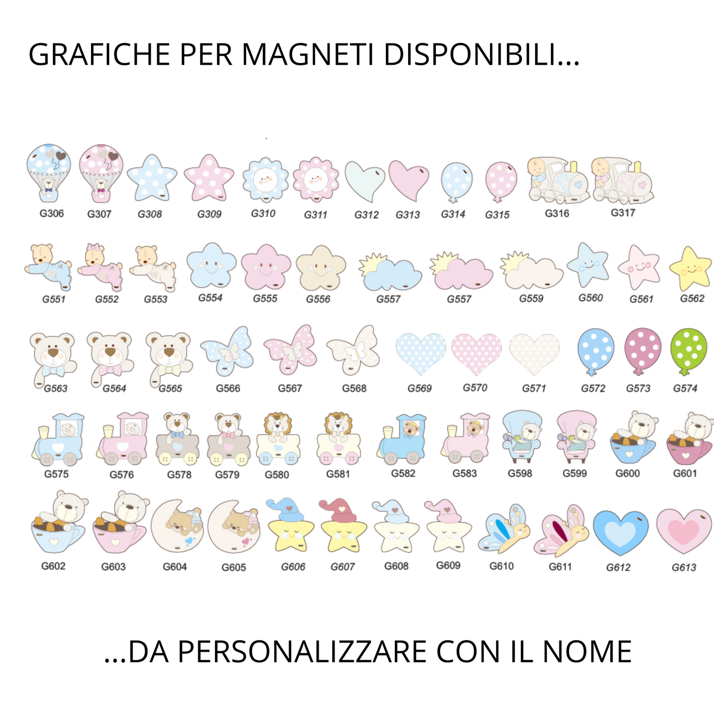 Sacchetto Nascita Portaconfetti con Calamita Personalizzata in Legno