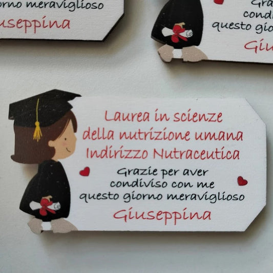 Bomboniera laurea in legno personalizzata