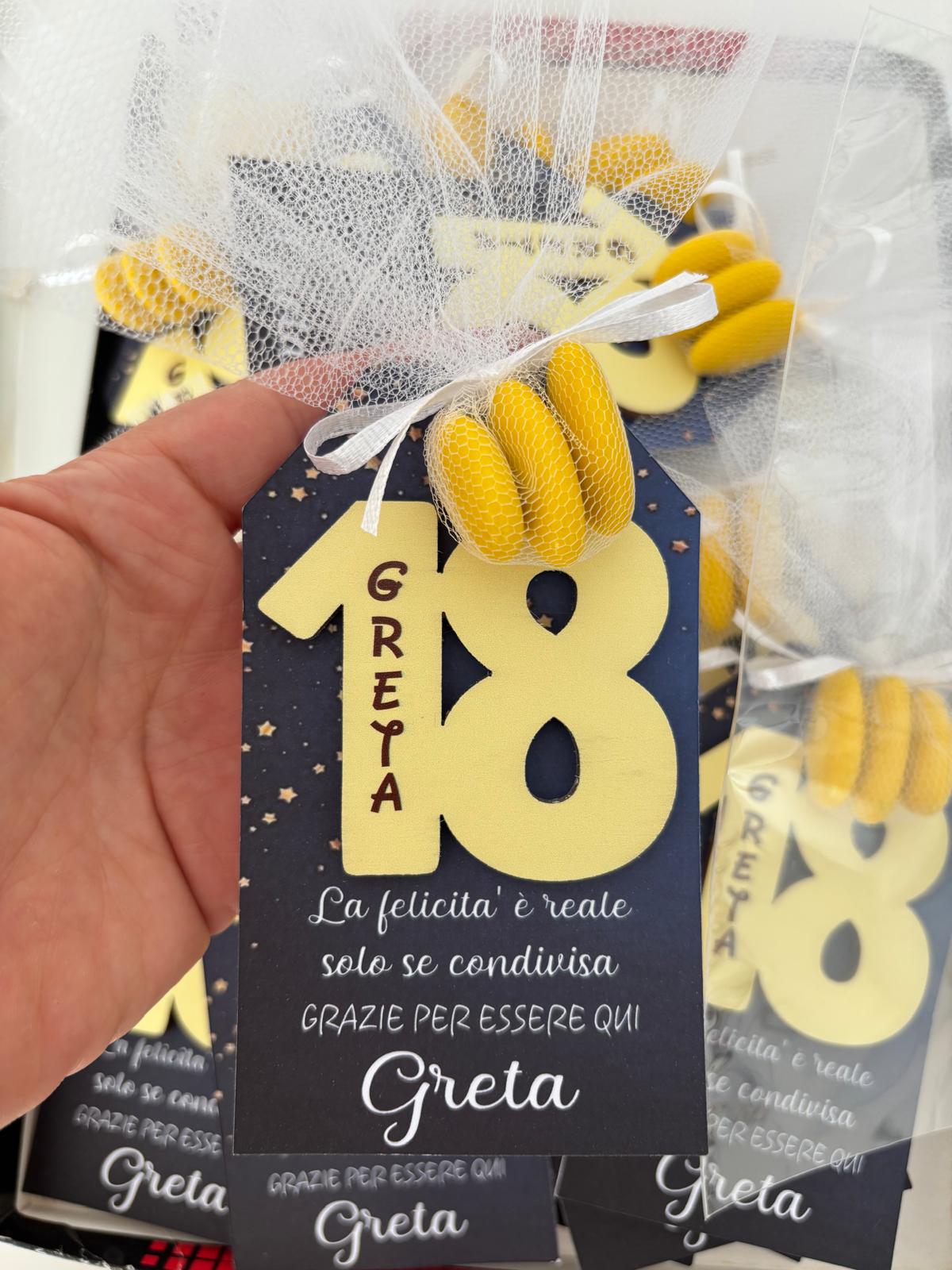 Bomboniera 18 anni ragazza personalizzata