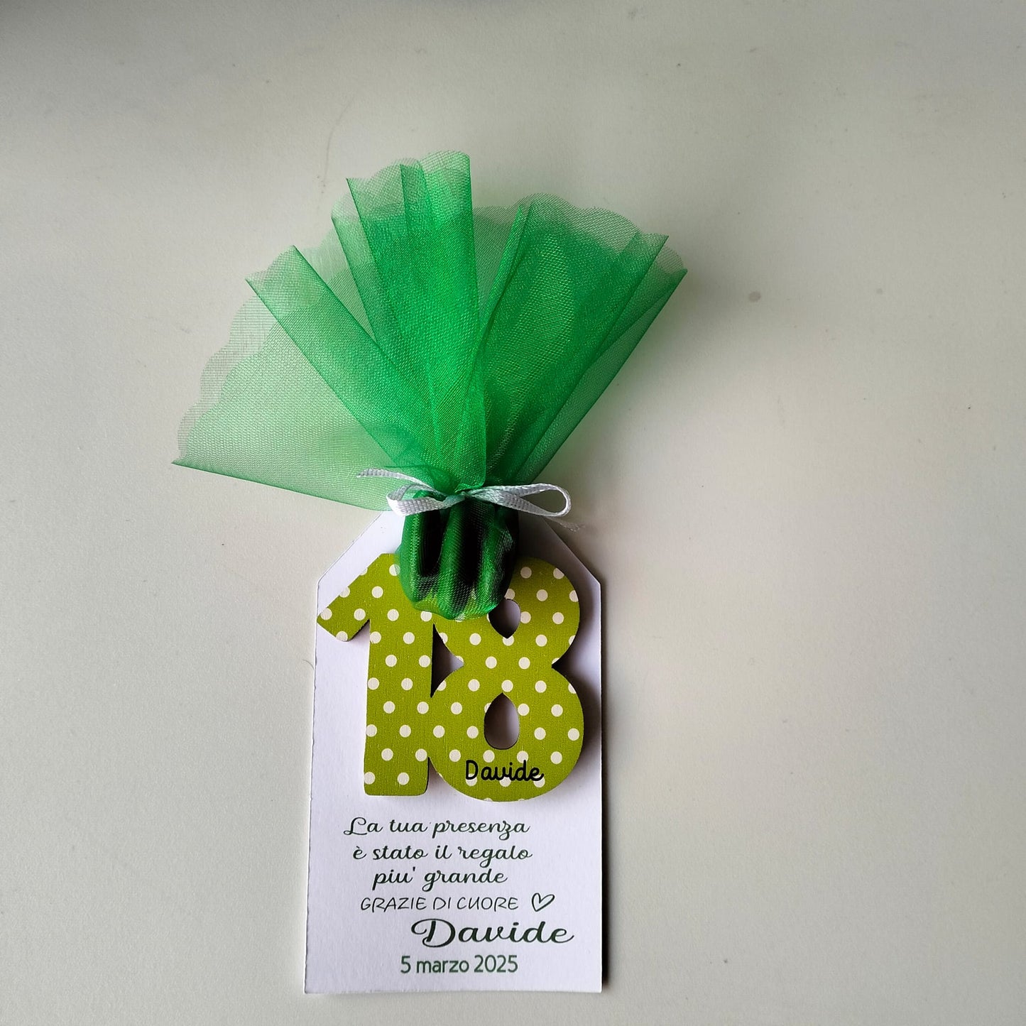 Bomboniera 18 Anni Personalizzata, magnete nr 18