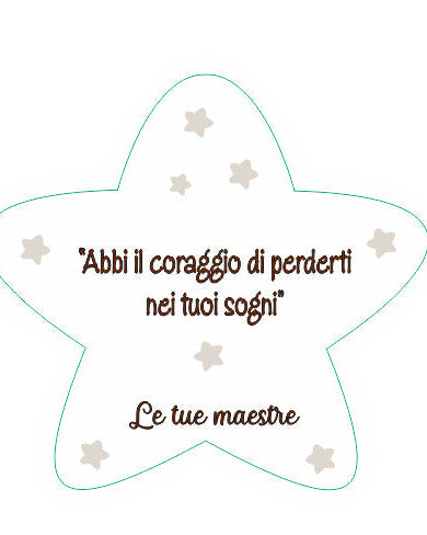 Stellina in Legno Personalizzata – regalo per alunni