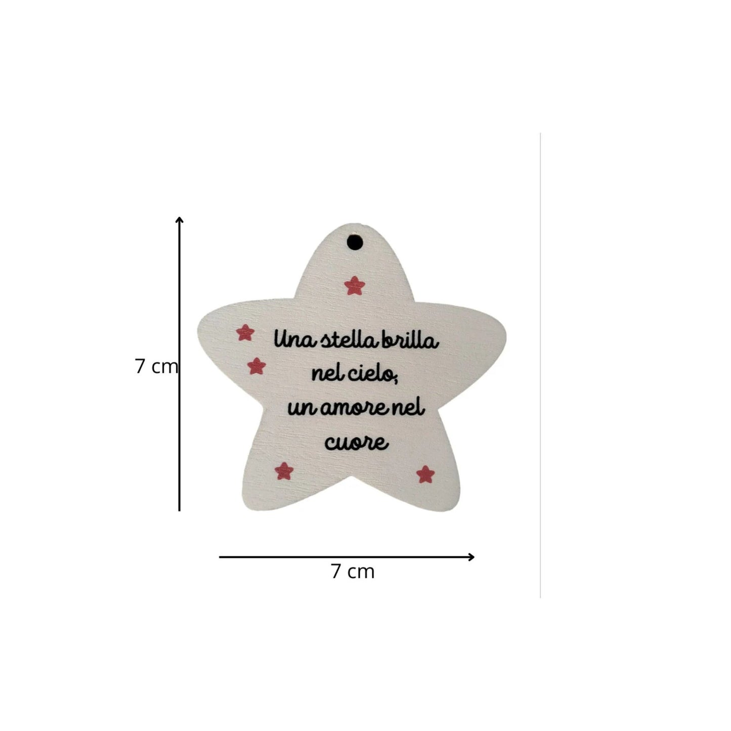 Segnaposto Battesimo Natalizio in Legno – Stelline con Frasi Motivazionali