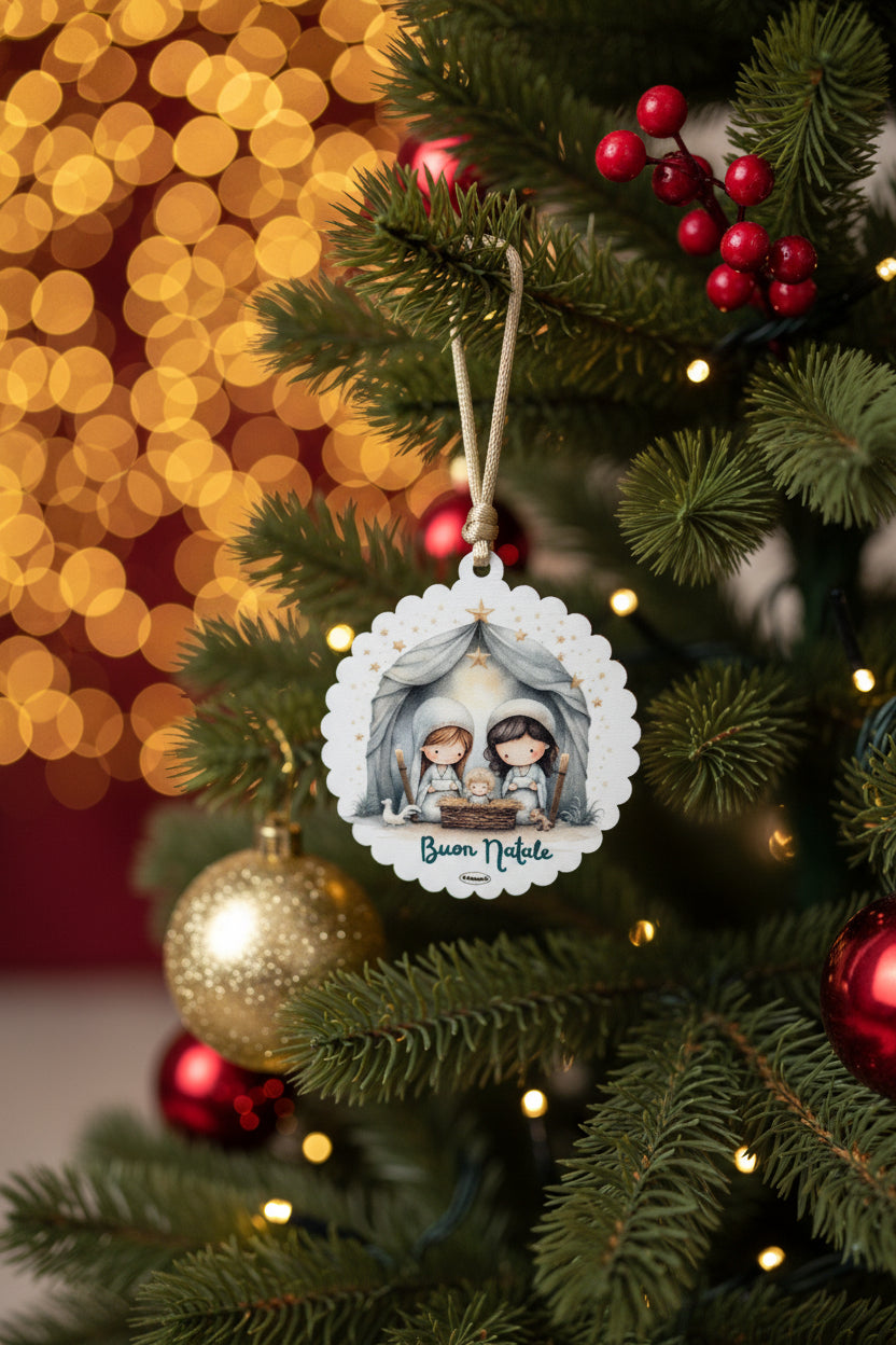 addobbi in legno per l' albero di natale