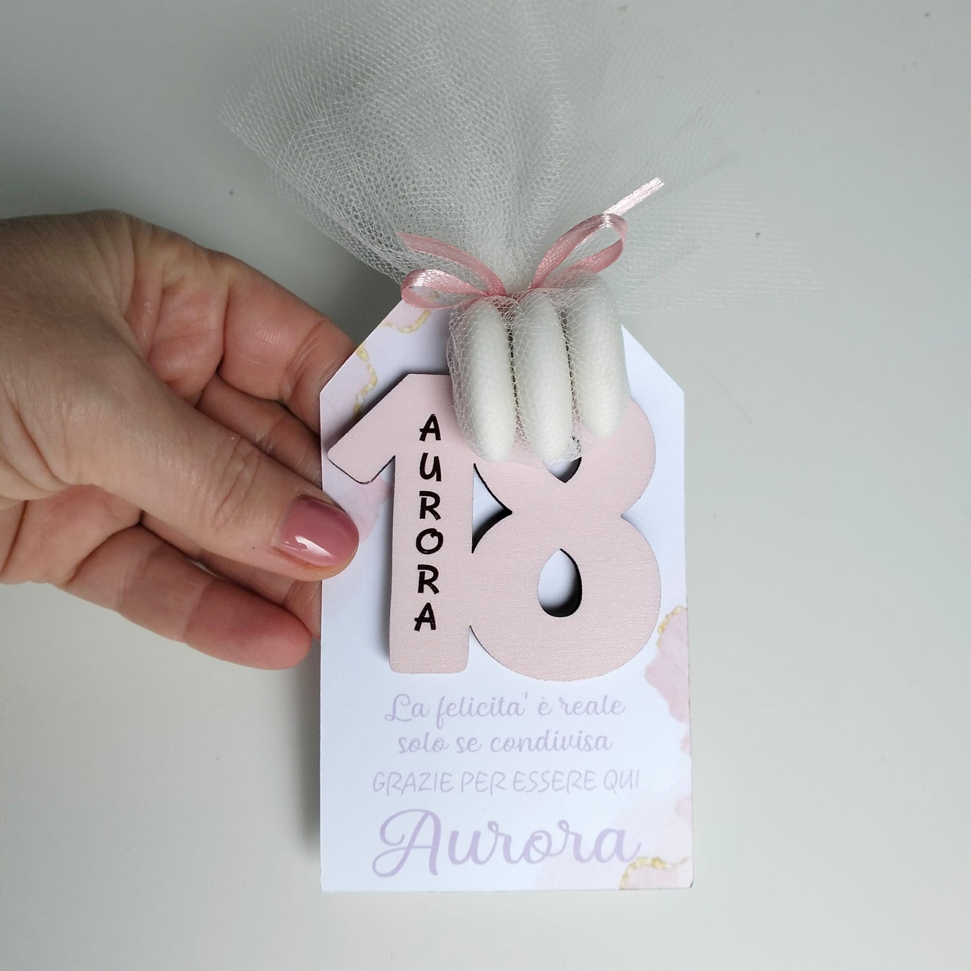 bomboniera 18 anni ragazza rosa