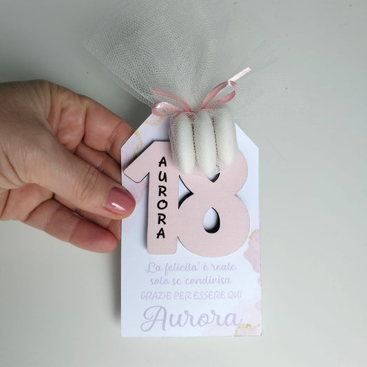 bomboniera 18 anni ragazza rosa