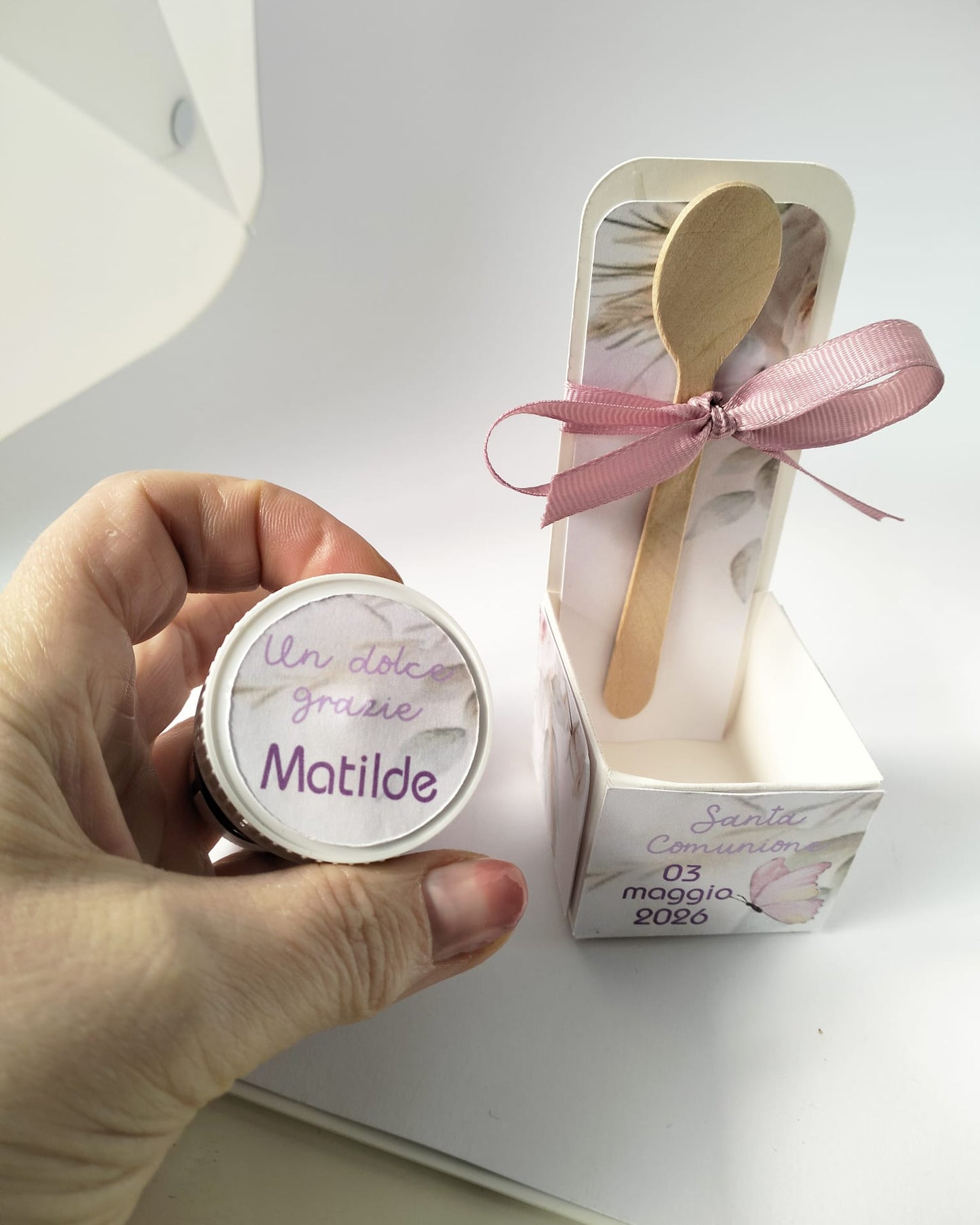 Nutellina personalizzata con scatolina e cucchiaino