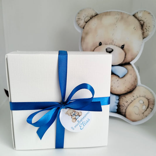 bomboniera con confetti per battesimo