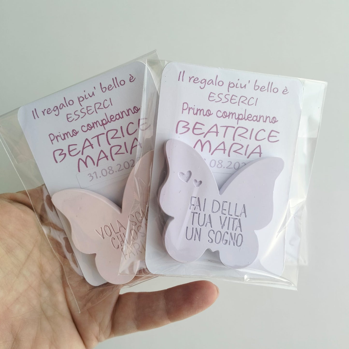 Bomboniere Farfalla 18 anni con Frasi Motivazionali- kit 10 pezzi