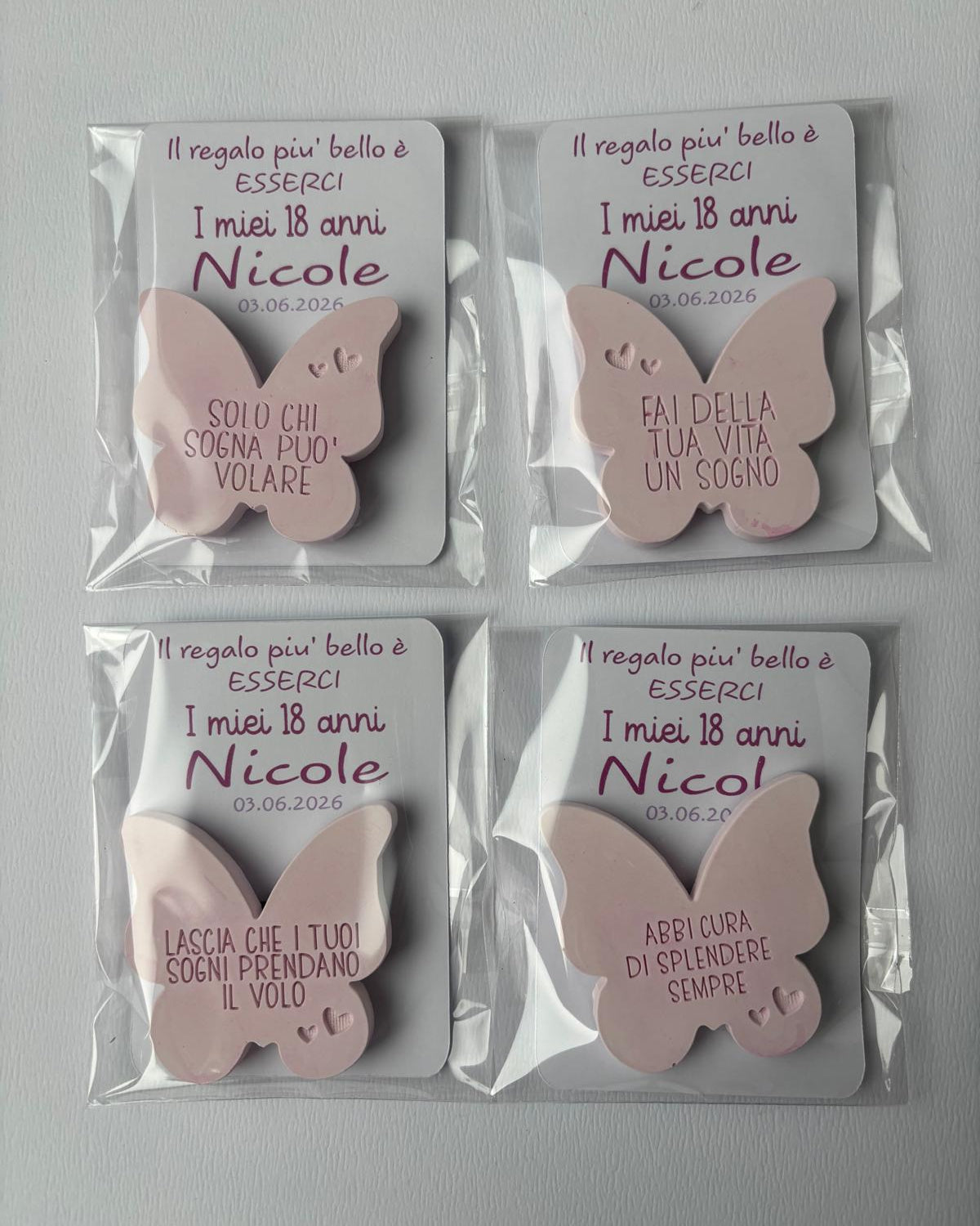 segnaposto farfalle coorate