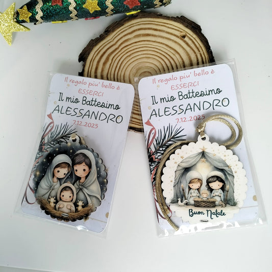 bomboniera segnaposto battesimo natalizio