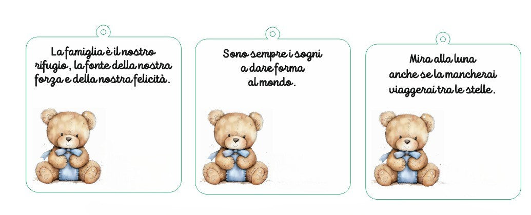 bomboniera battesimo con frasi motivazionali