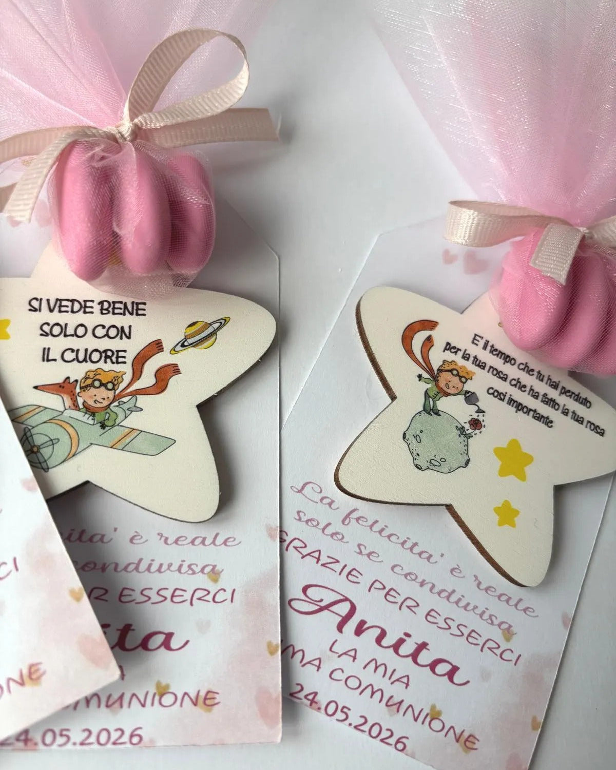 bomboniere piccolo principe rosa per bimb