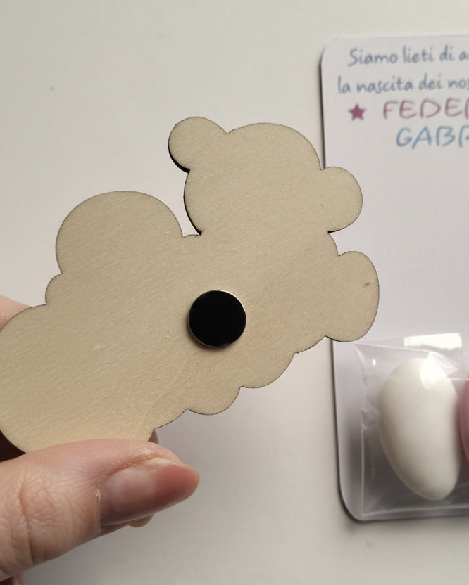 calamita in legno orsetto