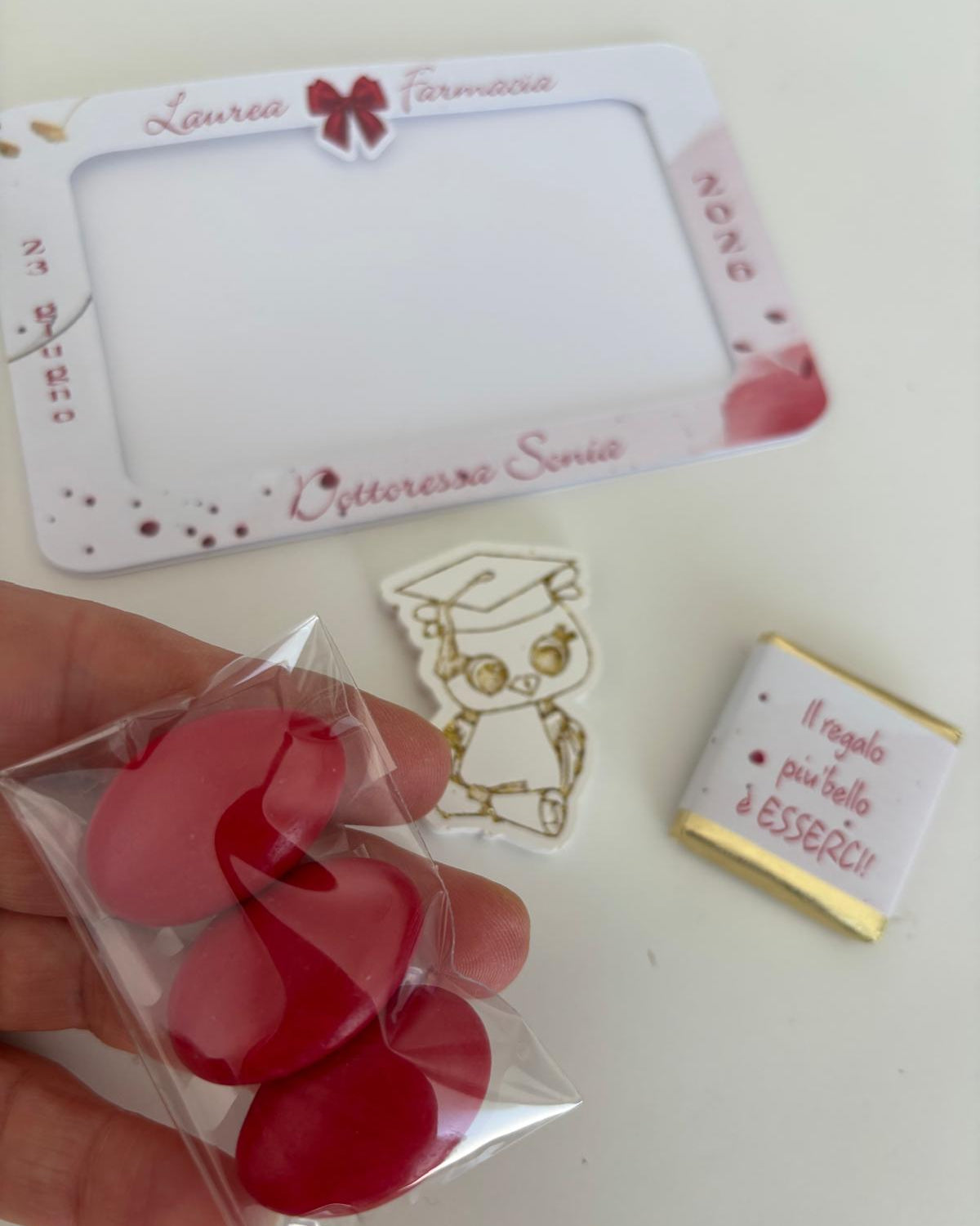 confetti rossi al cioccolato fondente classico