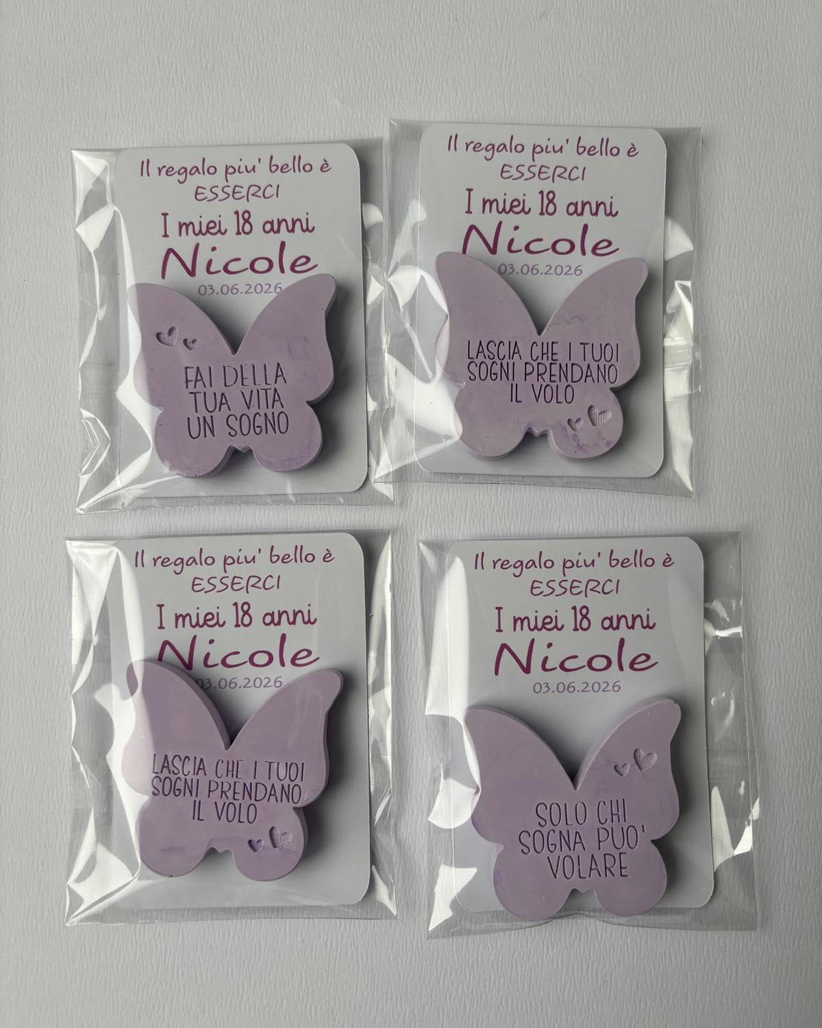farfalle segnaposto 18 anni