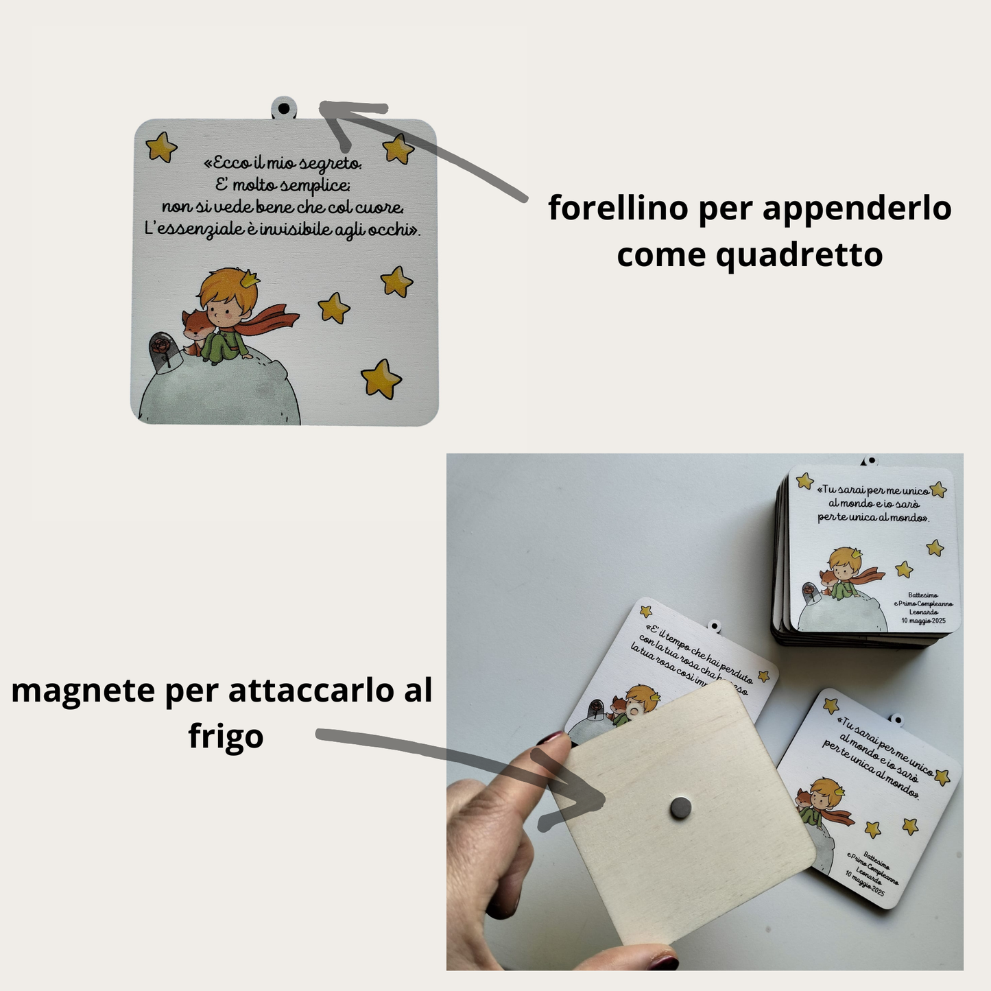 Bomboniera Il Piccolo Principe  per Battesimo, Prima Comunione, Cresima