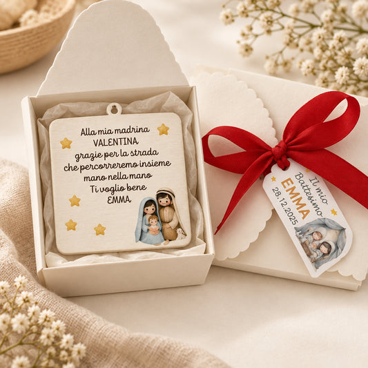idea bomboniera per madrina battesimo di natale