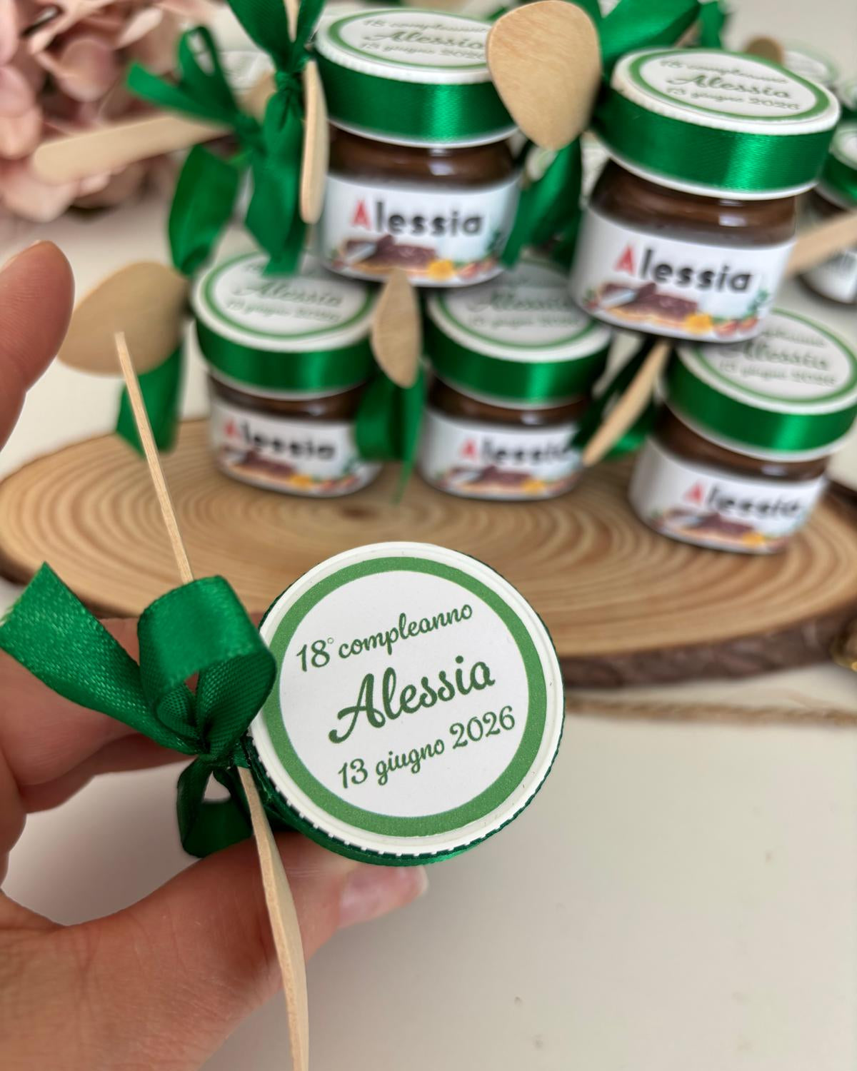 nutellina 25 grammi personalizzata con nome festeggiata