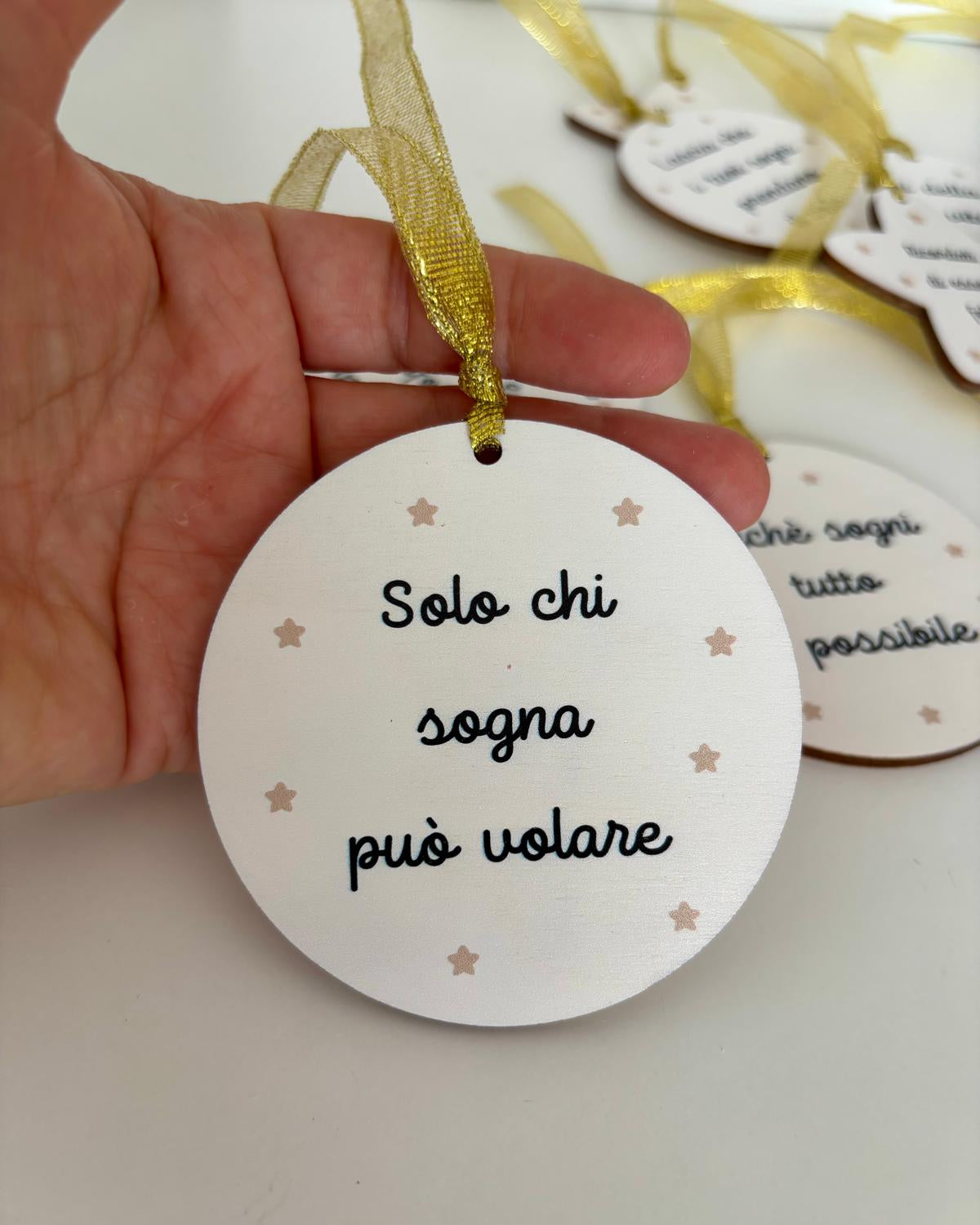 palla di natale, solo chi sogna puo' volare
