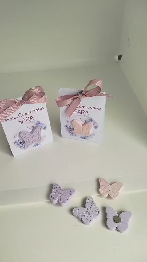 scatoline prima comunione tema farfalle