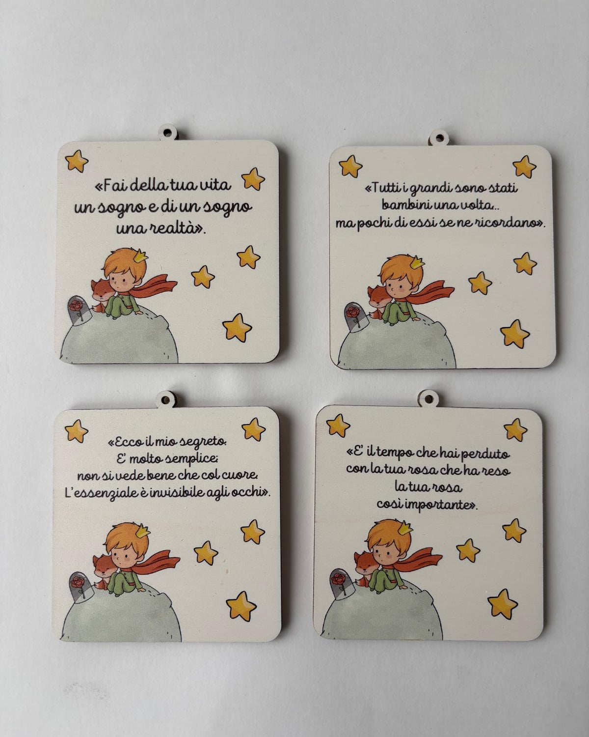 quadretti in legno con frasi motivazionali