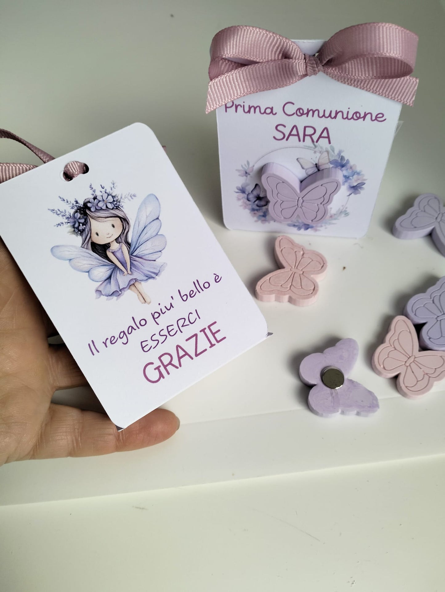 scatoline bomboniere personalizzate con fatine e farfalle