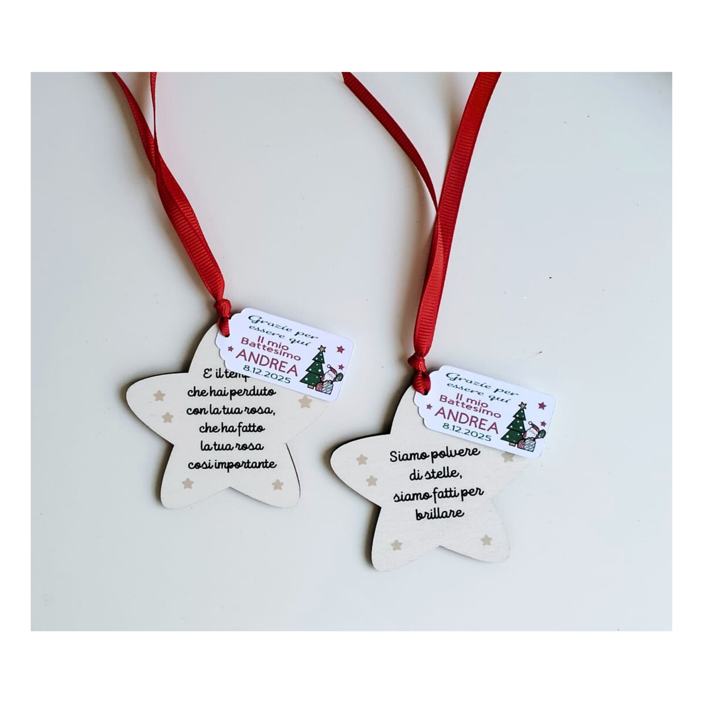 segnaposto battesimo di Natale