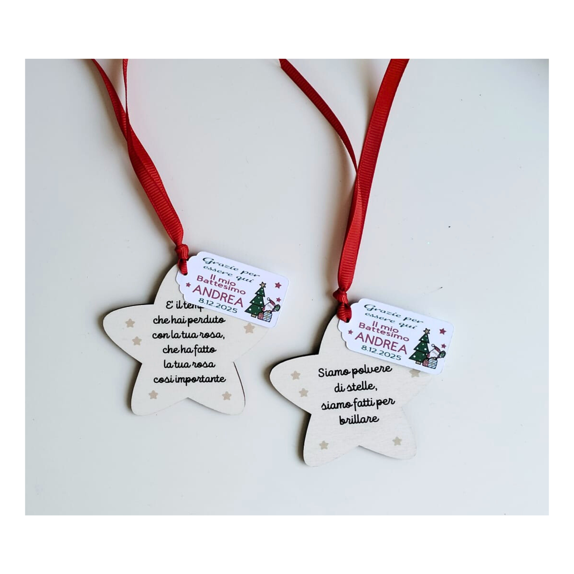 segnaposto battesimo di Natale