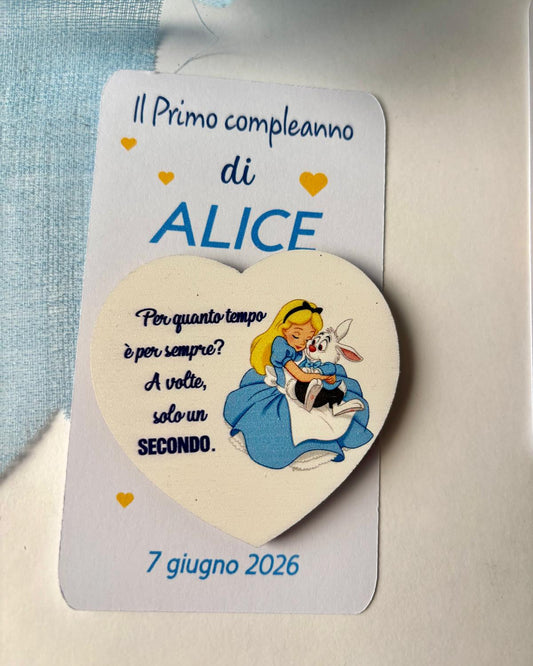segnaposto primo compleanno tema alice nel paese delle meraviglie